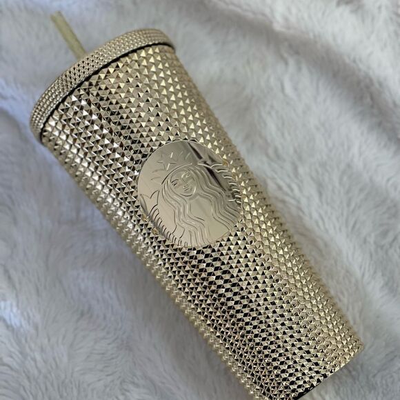 Starbucks gold venti studded metallic tumbler 2022 fall/winter - Picture 8 of 9